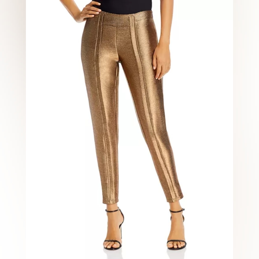 Ramy Brook Lucinda Gold Lamé Pants EUC Size 4